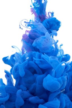 Suda mürekkep. Splash boya karıştırma. Çok renkli sıvı boya. Abst