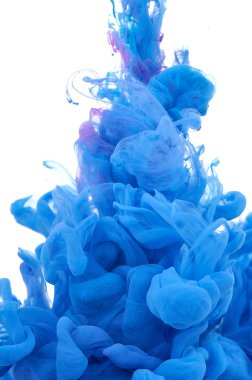 Suda mürekkep. Splash boya karıştırma. Çok renkli sıvı boya. Abst