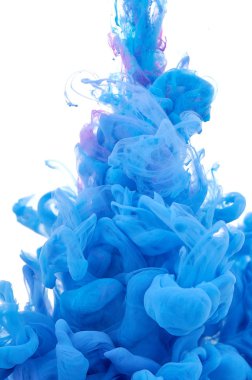 Suda mürekkep. Splash boya karıştırma. Çok renkli sıvı boya. Abst