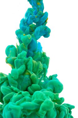 Suda mürekkep. Splash boya karıştırma. Çok renkli sıvı boya. Abst