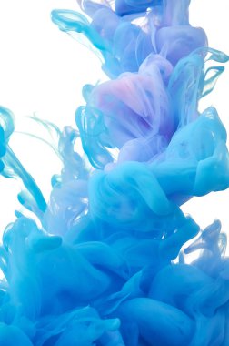 Suda mürekkep. Splash boya karıştırma. Çok renkli sıvı boya. Abst