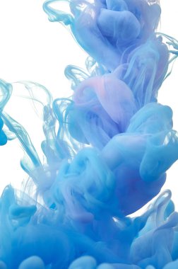 Suda mürekkep. Splash boya karıştırma. Çok renkli sıvı boya. Abst