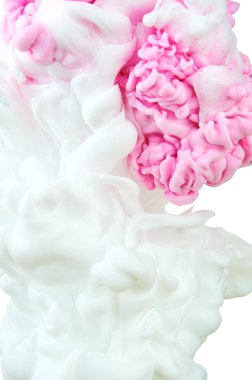 Suda mürekkep. Splash boya karıştırma. Çok renkli sıvı boya. Abst