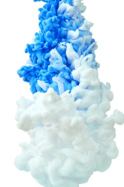 Suda mürekkep. Splash boya karıştırma. Çok renkli sıvı boya. Abst