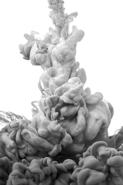 Suda mürekkep. Splash boya karıştırma. Çok renkli sıvı boya. Abst