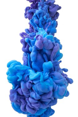 Suda mürekkep. Splash boya karıştırma. Çok renkli sıvı boya. Abst