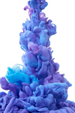 Suda mürekkep. Splash boya karıştırma. Çok renkli sıvı boya. Abst