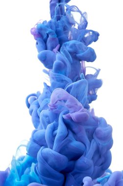 Suda mürekkep. Splash boya karıştırma. Çok renkli sıvı boya. Abst