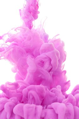 Suda mürekkep. Splash boya karıştırma. Çok renkli sıvı boya. Abst