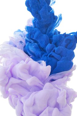 Suda mürekkep. Splash boya karıştırma. Çok renkli sıvı boya. Abst