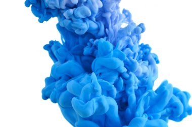 Suda mürekkep. Splash boya karıştırma. Çok renkli sıvı boya. Abst