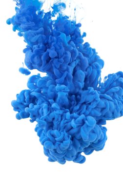 Suda mürekkep. Splash boya karıştırma. Çok renkli sıvı boya. Abst