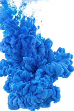 Suda mürekkep. Splash boya karıştırma. Çok renkli sıvı boya. Abst