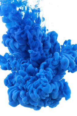 Suda mürekkep. Splash boya karıştırma. Çok renkli sıvı boya. Abst