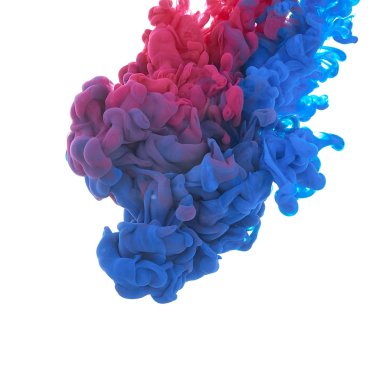 Suda mürekkep. Splash boya karıştırma. Çok renkli sıvı boya. Abst