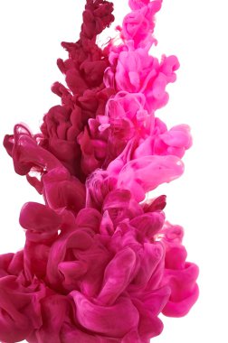 Suda mürekkep. Splash boya karıştırma. Çok renkli sıvı boya. Abst