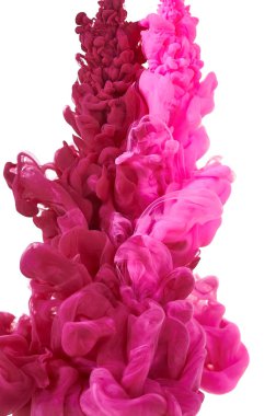 Suda mürekkep. Splash boya karıştırma. Çok renkli sıvı boya. Abst