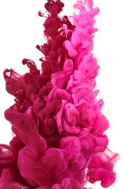 Suda mürekkep. Splash boya karıştırma. Çok renkli sıvı boya. Abst