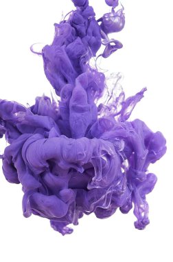 Suda mürekkep. Splash boya karıştırma. Çok renkli sıvı boya. Abst