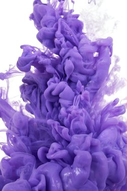 Suda mürekkep. Splash boya karıştırma. Çok renkli sıvı boya. Abst