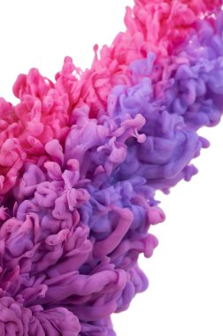 Suda mürekkep. Splash boya karıştırma. Çok renkli sıvı boya. Abst