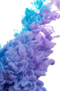 Suda mürekkep. Splash boya karıştırma. Çok renkli sıvı boya. Abst