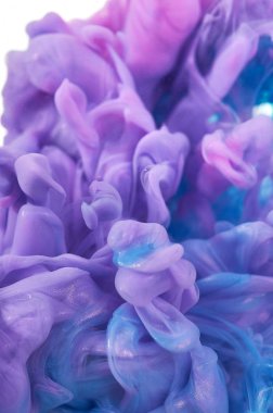 Suda mürekkep. Splash boya karıştırma. Çok renkli sıvı boya. Abst