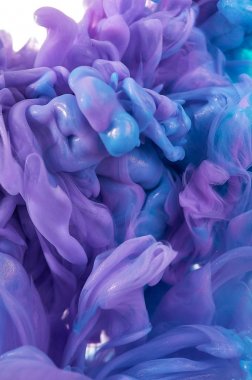 Suda mürekkep. Splash boya karıştırma. Çok renkli sıvı boya. Abst