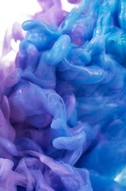 Suda mürekkep. Splash boya karıştırma. Çok renkli sıvı boya. Abst