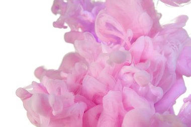 Suda mürekkep. Splash boya karıştırma. Çok renkli sıvı boya. Abst