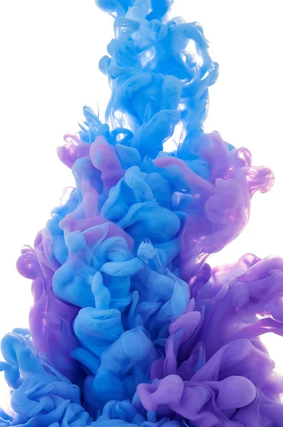 Suda mürekkep. Splash boya karıştırma. Çok renkli sıvı boya. Abst