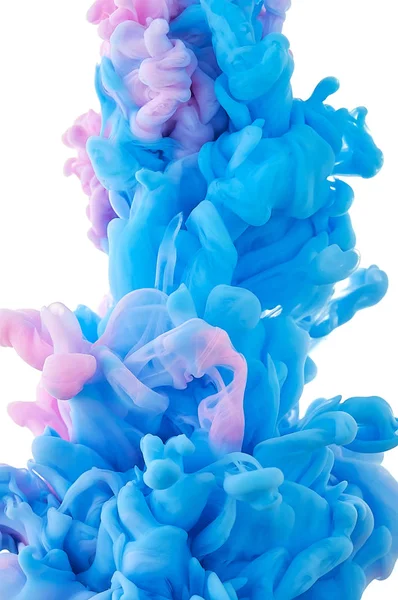 Suda mürekkep. Splash boya karıştırma. Çok renkli sıvı boya. Abst