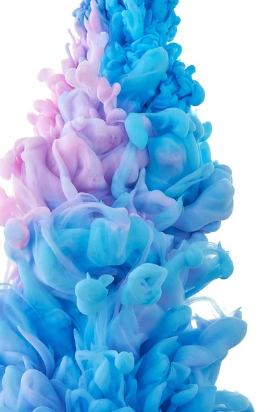 Suda mürekkep. Splash boya karıştırma. Çok renkli sıvı boya. Abst