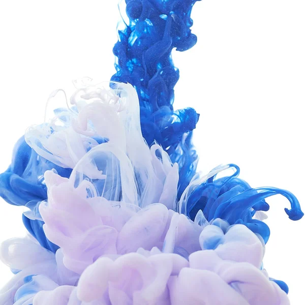 Tinta en el agua. Mezcla de pintura Splash. Colorante líquido multicolor. Abst. — Foto de Stock