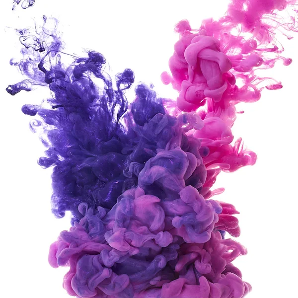 Tinte in Wasser. Spritzfarbe mischen. bunte flüssige Farbstoffe. abst — Stockfoto
