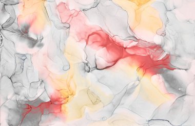 Alkol mürekkebi renkleri saydam. Soyut çok renkli mermer desen arkaplanı. Tasarım kağıdı, duvar kağıdı. Akrilik boyaları karıştırıyorum. Modern akışkan sanat. Alkol Mürekkebi Deseni