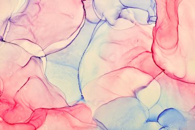 Alkol mürekkebi renkleri saydam. Soyut çok renkli mermer desen arkaplanı. Tasarım kağıdı, duvar kağıdı. Akrilik boyaları karıştırıyorum. Modern akışkan sanat. Alkol Mürekkebi Deseni