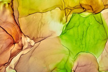 Alkol mürekkebi renkleri saydam. Soyut çok renkli mermer desen arkaplanı. Tasarım kağıdı, duvar kağıdı. Akrilik boyaları karıştırıyorum. Modern akışkan sanat. Alkol Mürekkebi Deseni