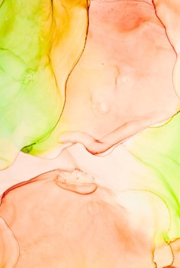 Alkol mürekkebi renkleri saydam. Soyut çok renkli mermer desen arkaplanı. Tasarım kağıdı, duvar kağıdı. Akrilik boyaları karıştırıyorum. Modern akışkan sanat. Alkol Mürekkebi Deseni