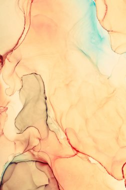 Alkol mürekkebi renkleri saydam. Soyut çok renkli mermer desen arkaplanı. Tasarım kağıdı, duvar kağıdı. Akrilik boyaları karıştırıyorum. Modern akışkan sanat. Alkol Mürekkebi Deseni