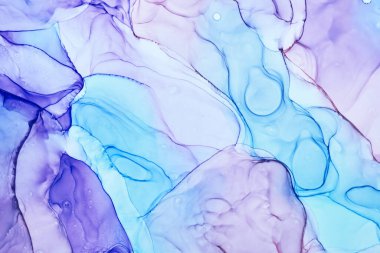 Alkol mürekkebi renkleri saydam. Soyut çok renkli mermer desen arkaplanı. Tasarım kağıdı, duvar kağıdı. Akrilik boyaları karıştırıyorum. Modern akışkan sanat. Alkol Mürekkebi Deseni