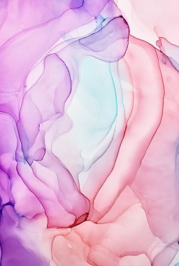 Alkol mürekkebi renkleri saydam. Soyut çok renkli mermer desen arkaplanı. Tasarım kağıdı, duvar kağıdı. Akrilik boyaları karıştırıyorum. Modern akışkan sanat. Alkol Mürekkebi Deseni