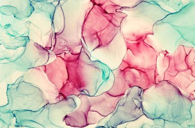 Alkol mürekkebi renkleri saydam. Soyut çok renkli mermer desen arkaplanı. Tasarım kağıdı, duvar kağıdı. Akrilik boyaları karıştırıyorum. Modern akışkan sanat. Alkol Mürekkebi Deseni