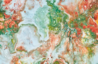 Sihirli Sıvı Sanatı. Soyut renkli arka plan, duvar kağıdı. Boyaları karıştırıyorum. Modern sanat. Mermer dokusu. Renkli tuval.