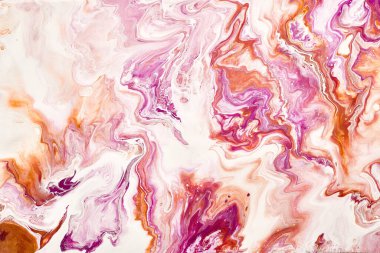 Sihirli Sıvı Sanatı. Soyut renkli arka plan, duvar kağıdı. Boyaları karıştırıyorum. Modern sanat. Mermer dokusu. Renkli tuval.