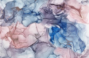 Alkol mürekkebi renkleri saydam. Soyut çok renkli mermer desen arkaplanı. Tasarım kağıdı, duvar kağıdı. Akrilik boyaları karıştırıyorum. Modern akışkan sanat. Alkol Mürekkebi Deseni