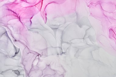 Alkol mürekkebi renkleri saydam. Soyut çok renkli mermer desen arkaplanı. Tasarım kağıdı, duvar kağıdı. Akrilik boyaları karıştırıyorum. Modern akışkan sanat. Alkol Mürekkebi Deseni