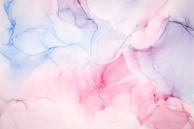 Alkol mürekkebi renkleri saydam. Soyut çok renkli mermer desen arkaplanı. Tasarım kağıdı, duvar kağıdı. Akrilik boyaları karıştırıyorum. Modern akışkan sanat. Alkol Mürekkebi Deseni