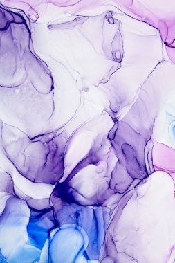 Alkol mürekkebi renkleri saydam. Soyut çok renkli mermer desen arkaplanı. Tasarım kağıdı, duvar kağıdı. Akrilik boyaları karıştırıyorum. Modern akışkan sanat. Alkol Mürekkebi Deseni