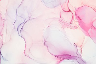 Alkol mürekkebi renkleri saydam. Soyut çok renkli mermer desen arkaplanı. Tasarım kağıdı, duvar kağıdı. Akrilik boyaları karıştırıyorum. Modern akışkan sanat. Alkol Mürekkebi Deseni